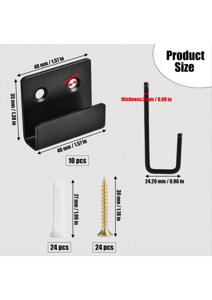 10 Paket Duvara Monte Ayna Klipsleri Paslanmaz Çelik U Vidalı Braketler Ayna Asma Kiti Ağır Hizmet Tipi Resim Kancaları (Yurt Dışından) indirimleri