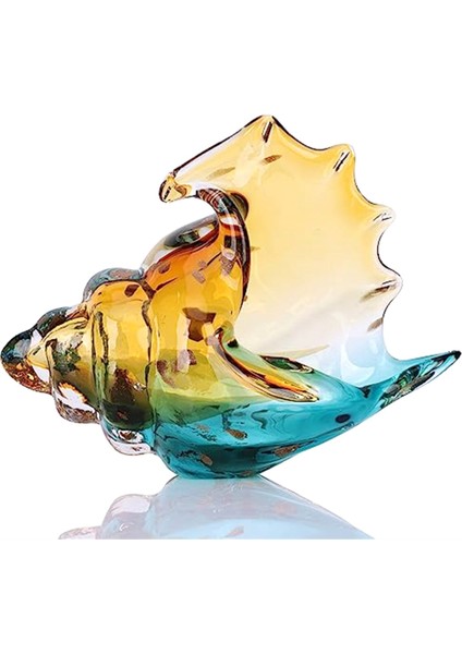 El Üflemeli Cam Conch Heykeli, Cam Sanat Heykelcik, Deniz Kabukları ile Ev Dekorasyonu, Kitaplık Dekorasyonu (Yurt Dışından)
