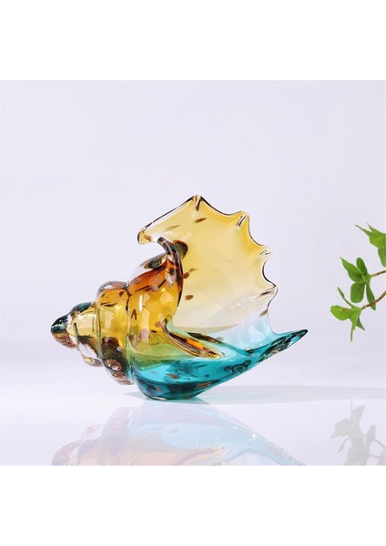 El Üflemeli Cam Conch Heykeli, Cam Sanat Heykelcik, Deniz Kabukları ile Ev Dekorasyonu, Kitaplık Dekorasyonu (Yurt Dışından) modelleri