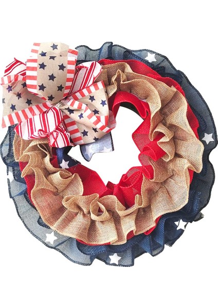 4 Temmuz Çelenk Vatansever Çelenk Tanrı Korusun Ön Kapı Çelenk Anma Günü Yıldız Stripe Çelenk Kapı Duvarı Ev Dekor (Yurt Dışından)