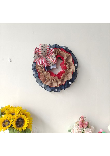 4 Temmuz Çelenk Vatansever Çelenk Tanrı Korusun Ön Kapı Çelenk Anma Günü Yıldız Stripe Çelenk Kapı Duvarı Ev Dekor (Yurt Dışından) fiyatları