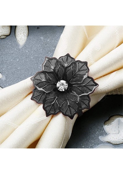 Peçete Yüzük Koleksiyonu Dekoratif Kumaş Peçeteleri Için 10 Pcs Seti Peçete Tutucu Mutfak Dekor Düğün Dekorblack (Yurt Dışından) indirimleri