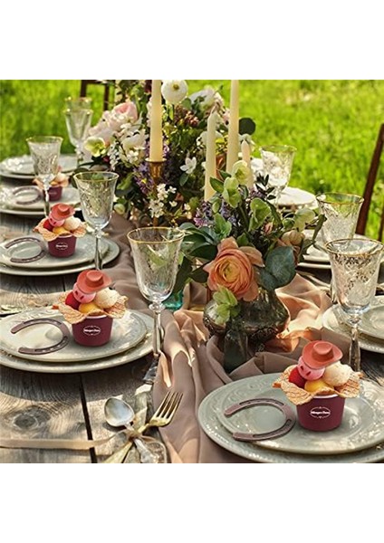 24 Adet Batı Teması Şanslı At Nalı Süsleme ve Mini Kovboy Şapka El Sanatları Minyatür At Ayakkabıları Düğün Hediye Seti (Yurt Dışından) indirimleri