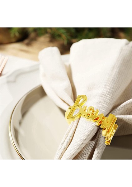 12PCS Bismillah Metal Peçete Yüzükleri Mektup Metal Peçete Halkası Seti, Ramazan Peçete Halkası Için Set Mektup Peçete Yüzükleri (Yurt Dışından) indirimleri