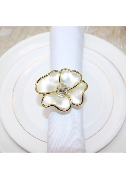 Çiçek Peçete Halkaları, Kağıt Peçeteler ve 6 Kişilik Masa Bezleri Için Zarif Peçete Sahipleri, Bir (Yurt Dışından) modelleri