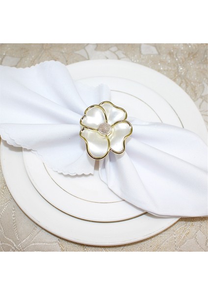 Çiçek Peçete Halkaları, Kağıt Peçeteler ve 6 Kişilik Masa Bezleri Için Zarif Peçete Sahipleri, Bir (Yurt Dışından) indirimleri