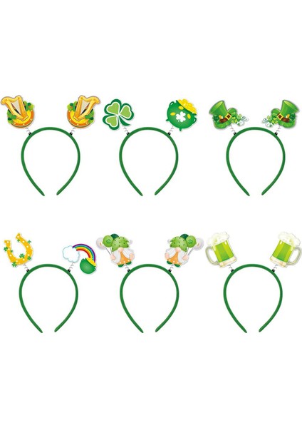 6pcs St. Patrick&#39;s Day Head Band Dekorasyonu Çocuklar Için Yetişkin Sevimli Cüce Saç Aksesuarları Kostüm Part Partisi Dekor Malzemeleri (Yurt Dışından) fırsatları
