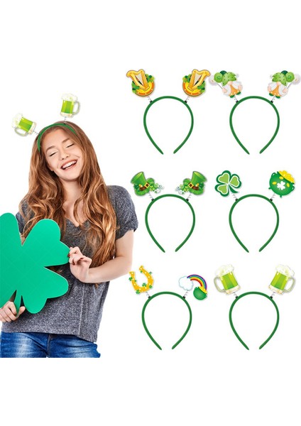 6pcs St. Patrick&#39;s Day Head Band Dekorasyonu Çocuklar Için Yetişkin Sevimli Cüce Saç Aksesuarları Kostüm Part Partisi Dekor Malzemeleri (Yurt Dışından) indirimleri