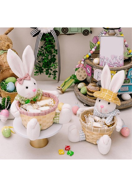 Paskalya Şeker Yemeği, Bunny Paskalya Sepeti, Paskalya Şeker Depolama Sepeti, Masa Dekoru Paskalya Hediyesi Için Hediye Kutusu, C (Yurt Dışından) fiyatları