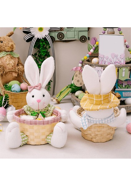 Paskalya Şeker Yemeği, Bunny Paskalya Sepeti, Paskalya Şeker Depolama Sepeti, Masa Dekoru Paskalya Hediyesi Için Hediye Kutusu, C (Yurt Dışından) fırsatları