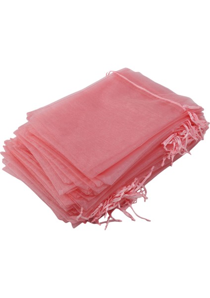 100PCS Büyük Organze Çantaları Allık Pembe, 17X23 cm Örgü Hediye Çantaları, Noel Düğünü Için Mücevher Torbaları Çizmek (Yurt Dışından)