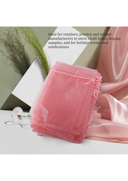 100PCS Büyük Organze Çantaları Allık Pembe, 17X23 cm Örgü Hediye Çantaları, Noel Düğünü Için Mücevher Torbaları Çizmek (Yurt Dışından) indirimleri