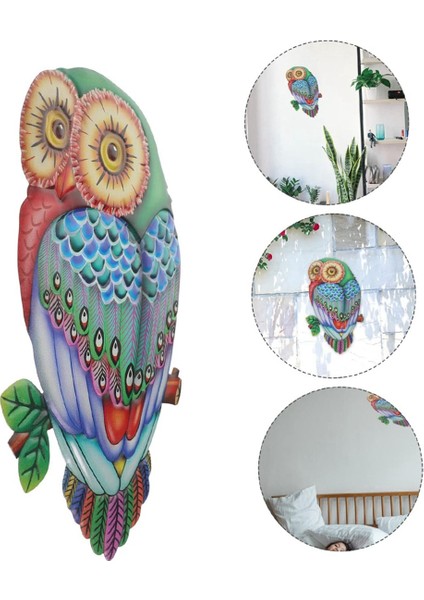 Duvar Dekorasyon Metal Sanat Asılı Metal Kuş Duvar Işareti Asılı Kuş Heykeli Baykuşlar Dekor Renkli Baykuş Heykeli Ev Dekor B (Yurt Dışından) fiyatları