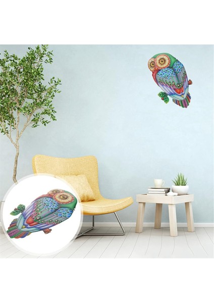 Duvar Dekorasyon Metal Sanat Asılı Metal Kuş Duvar Işareti Asılı Kuş Heykeli Baykuşlar Dekor Renkli Baykuş Heykeli Ev Dekor B (Yurt Dışından) indirimleri