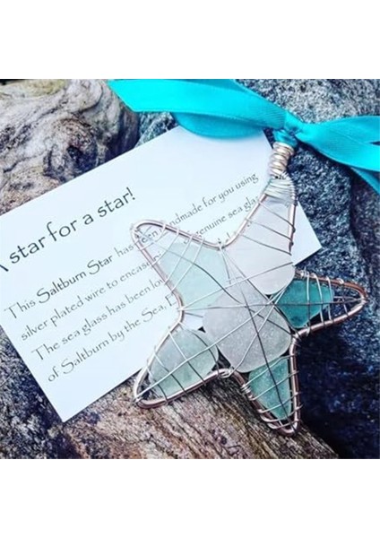 Deniz Glass Yıldız Hediyesi, Okyanus Kristal Noel Ağacı Dekorasyonu Asmaya Hazır, El Yapımı Deniz Glass Noel Dekor El Sanatları (Yurt Dışından) fırsatları