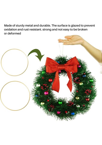 10 Paket 10 Inç Metal Çiçek Çember Çelenk Dıy Çelenk, Rüya Yakalayıcı ve Duvar Asma El Sanatları Için Altın Kasnak Halkaları (Yurt Dışından) modelleri