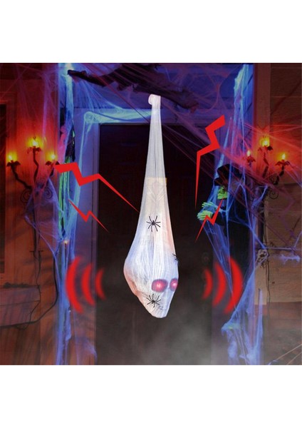 Örümcek Kafatası Cadılar Bayramı Dekorasyonlar Örümcek Kafatası Kafa Pervane LED Işık Örümcek Dış Mekan Büyük Sahne Kapı Için (Yurt Dışından) fırsatları