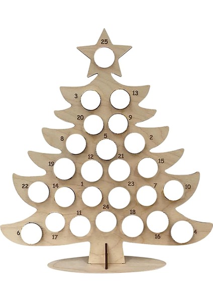 Ahşap Noel Geri Sayım Takvimi Noel Ağacı Geri Sayım Takvim Çikolata Stand A (Yurt Dışından)