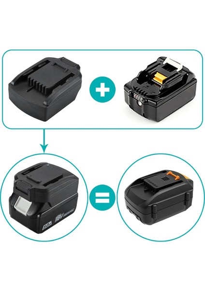 Worx 20V 6pin Lityum Pil Aracı Dönüştürücü Pil Adaptörü Için Makita 18V Serisi Pil Dönüşümü Için (Yurt Dışından) modelleri