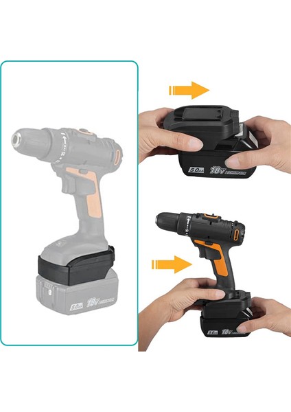 Worx 20V 6pin Lityum Pil Aracı Dönüştürücü Pil Adaptörü Için Makita 18V Serisi Pil Dönüşümü Için (Yurt Dışından) fırsatları