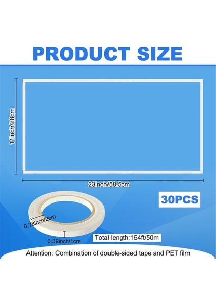 30 Paket Aşındırıcı Patlatma Dolabı Lens Kapağı - Pencere Patlama Kabini Değiştirme Için Polyester Film Sandblast Dolabı (Yurt Dışından) fiyatları