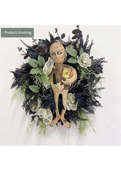 Cadılar Bayramı Mumya Çelenk Kapalı Açık Korku Duvarı Asma Ön Kapı Hoş Geldiniz Işareti Sundurma Dekorasyonları 19.7X15.7INCH (Yurt Dışından) indirimleri