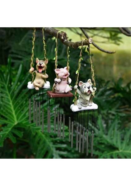 Sevimli Hayvan Rüzgar Çanları Karikatür Hayvan Kolye Dekoratif Salıncak Bahçe Zanaat Süsleri C (Yurt Dışından) fırsatları