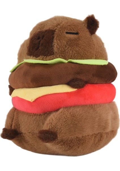 Gerçekçi Capybara Burger Peluş, Sevimli Capybara Dolgulu Hayvan Yastığı Plushie Oyuncak, Yumuşak Hamburger Yemek Doldurulmuş Oyuncaklar Bebek (Yurt Dışından) modelleri