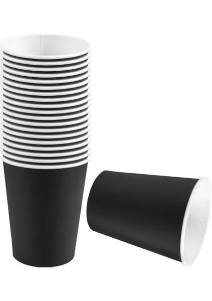 20 Kağıt Bardak (9oz) - Düz Sol Renkler Doğum Günü Partisi Sofra Seçimleri (Siyah) (Yurt Dışından) fiyatları