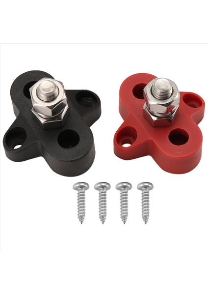 2pcs 5/16 Inç Dc 48V Busbar Güç Terminal Bloğu M8 Rv Gemi Teknesi Için Pozitif Negatif Güç Dağıtım Sapı (Yurt Dışından)