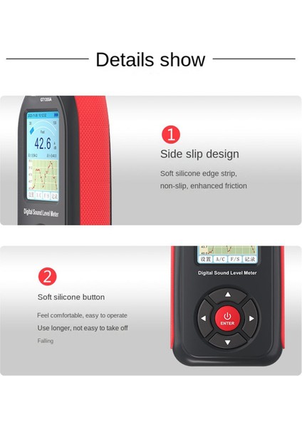 Kondenser Mikrofonlu Dijital Gürültü Ölçer Dijital Ses Seviyesi Metre Gürültü Test Cihazı Ses Dedektörü Yedi Monitör (Yurt Dışından)