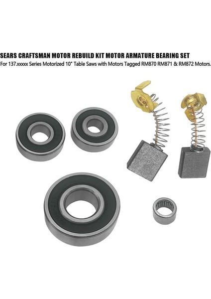 Sears Için Motor Yeniden Oluşturma Kiti RM870 RM871 RM872 Tablo 137.XXXXXX Motorlu Masa (Yurt Dışından) modelleri