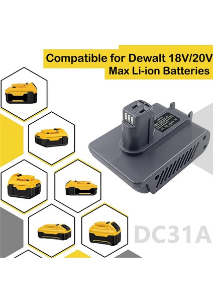 Dywalt 20V Lı-Ion Pil Için DW31A Pil Adaptörü Dyson Için A Tipi DC31 DC35 DC34 Pil Vakum Süpürge Aracı (Yurt Dışından) fiyatları