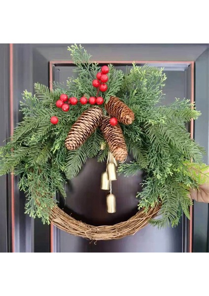 Çiftlik Noel Çelenk Boho Tatil Çelengi, Yapay Çelenk, Noel Ağacı Ön Kapı Asma Çelenk, Festival Dekoru (Yurt Dışından) fiyatları
