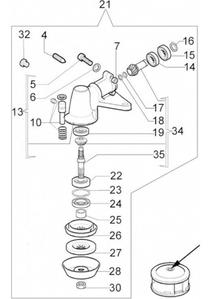 Oleo Mac Dıa 32MM 10T Fırça Kütü Dişli Kılıfı Dişli Kutusu EM753 746T, 750T, 753T, 755 Master 61112072R (Yurt Dışından) fiyatları