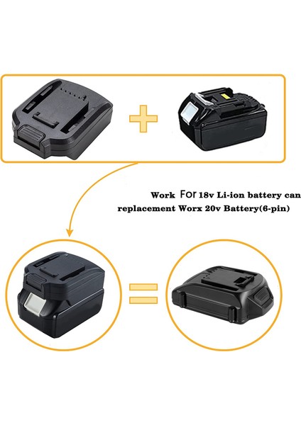 Makita Için Pil Adaptörü 18V Bl Serisi Worx 20V 6pin Lityum Pil Aracı Dönüştürücü Için Pil Dönüşümü (Yurt Dışından) fiyatları