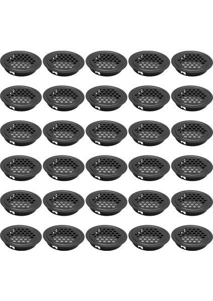 Yuvarlak Havalandırma Izgara Dolabı Hava Havalandırma Deliği Izgara 35MM 30 Adet Banyo Dolabı Dolap Ayakkabı Dolabı Için Siyah (Yurt Dışından) modelleri