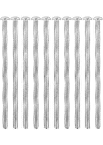 Paslanmaz Çelik Düğme Baş Vidası, Altı Soket Cıvataları Tip: M4 / 4mm Cıvata Boyutu: M4 x 80MM Paket Miktarı: 10 (Yurt Dışından)