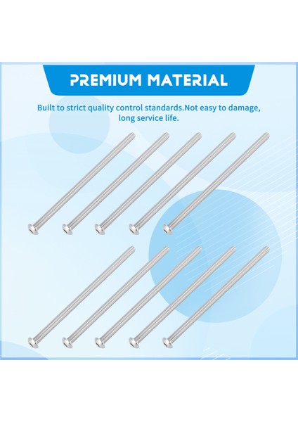 Paslanmaz Çelik Düğme Baş Vidası, Altı Soket Cıvataları Tip: M4 / 4mm Cıvata Boyutu: M4 x 80MM Paket Miktarı: 10 (Yurt Dışından) indirimleri