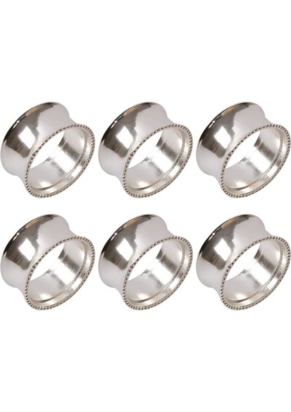 6 Parçalı Paslanmaz Çelik Peçete Yüzüğü Düğün Festivalleri ve Etkinlikleri Için Uygun Hassas Peçete Tokası Gümüş (Yurt Dışından)