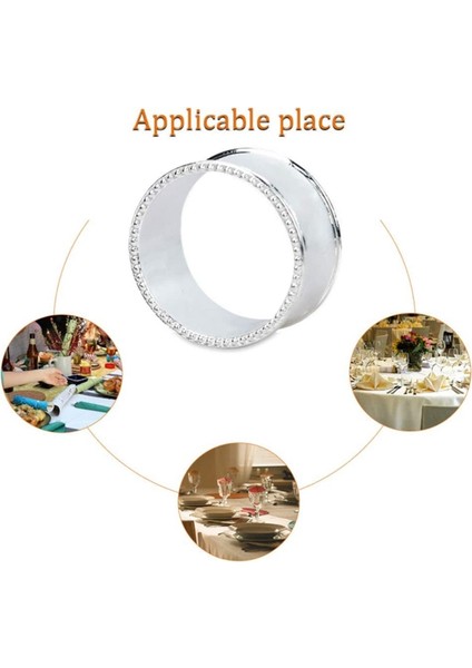 6 Parçalı Paslanmaz Çelik Peçete Yüzüğü Düğün Festivalleri ve Etkinlikleri Için Uygun Hassas Peçete Tokası Gümüş (Yurt Dışından) indirimleri