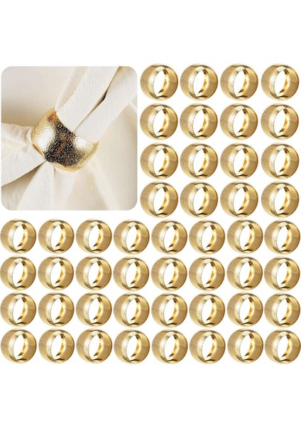 24 Adet Günü Altın Peçete Yüzükleri Kumaş Peçeteleri Için Peçete Tutucular Düğün Peçete Tutucu Yüzükler Kumaş Tablo Peçeteleri (Yurt Dışından)