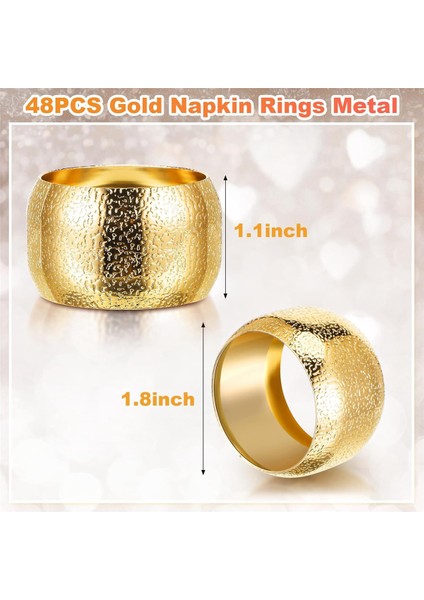 24 Adet Günü Altın Peçete Yüzükleri Kumaş Peçeteleri Için Peçete Tutucular Düğün Peçete Tutucu Yüzükler Kumaş Tablo Peçeteleri (Yurt Dışından) modelleri