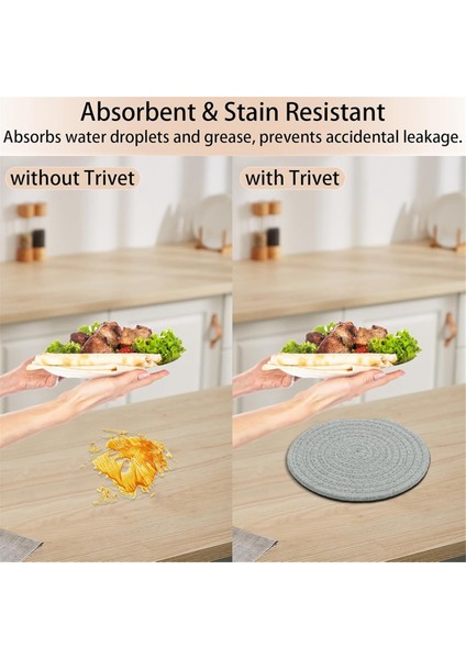 4pcs Sıcak Yemekler Için Trivets 7 Inç Isı Sıcak Pedler Sıcak Plaka Paspaslar Mutfak Tezgahı Masa Yalıtım Paspas (Yurt Dışından) indirimleri