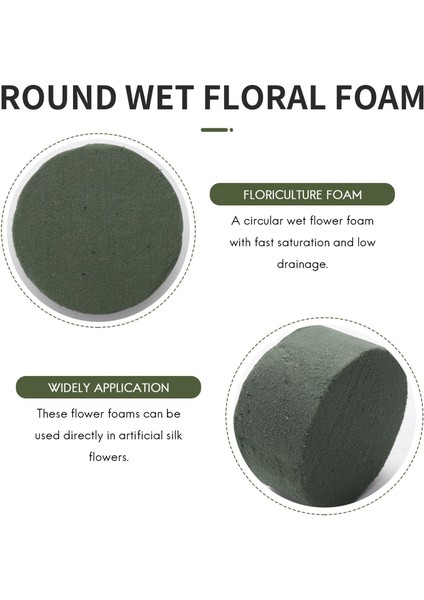 Çiçek Köpüğü, 15 Adet Yuvarlak Kuru Çiçek Köpük Bloklar, Yapay Çiçekler Için Yeşil Bloklar, Çiçek Için Harika (Yurt Dışından) fırsatları