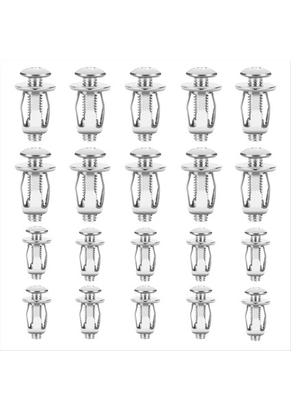 40 Pcs Içi Boş Kapı Ankrajları ve Vidaları, Içi Boş Metal Boşluk Sabitleme Çekirdek Kapı Ankrajları 0-5mm Kapı Içi Boş Duvar Tabakası (Yurt Dışından)