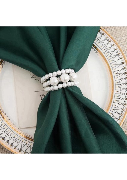 Peçete Yüzüğü Zarif Bling Modern Inci Boncuklu Kullanım Tatil Partisi Doğum Günü Partisi Düğün Peçete Yüzükleri Seti 6 (Yurt Dışından) indirimleri