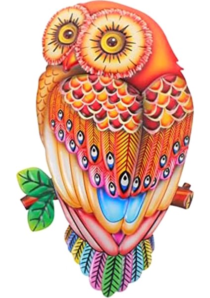 Duvar Dekorasyon Metal Sanat Asılı Metal Kuş Duvar Işareti Asılı Kuş Heykeli Baykuşlar Dekor Renkli Baykuş Heykeli Ev Dekor (Yurt Dışından)