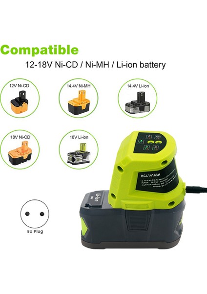 BCL14183H Lityum Pil Şarj Cihazı Ryobi 12-18V Nı-Cd Nı-Mh Lı-Ion Pil Şarj Cihazı Enerjisi Aletleri Aksesuarları Ab Fişi (Yurt Dışından) indirimleri