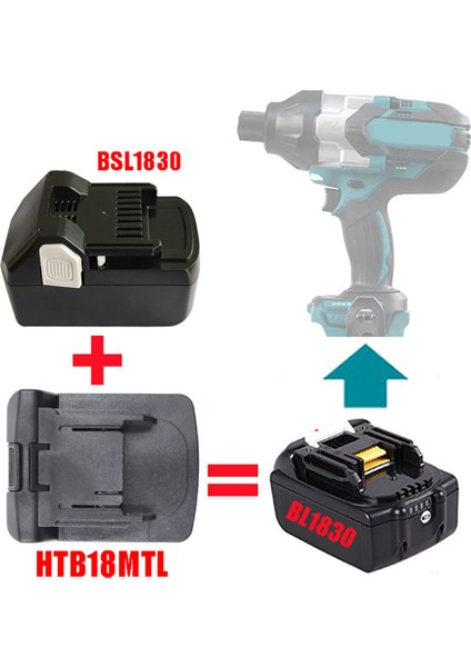 Makita Lxt 18V Lityum Elektrik Elektrik Aleti Için Hitachi 18V Li-Ion Pil BSL1830 Dönüştürücü Için HTB18MTL Adaptörü (Yurt Dışından) indirimleri